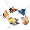 Lawn Decor Yard  Artificial Butterfly with Rods Simulation Color Fake Butterflies Garden Decoration