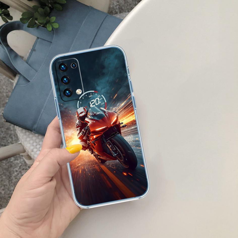 LO95 Motorcycle Racing Phone Case for Motorola Moto G40 G04 G05 One Ace Action  Fusion + Plus Hyper Macro Vision Zoom