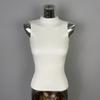 Slim Pure Desire Style Feminine Knit Vest with Half-High Collar