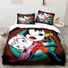 Set Biancheria da Letto Cartone Animato Carino F-Gatto Felix, Copripiumino Trapunta Set Letto Copripiumino Federa, Matrimoniale Queen Singolo Size Bambini Ragazzi Adulti