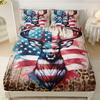Animal Personality Pattern Sheet Three-Piece Digital Printed Sheet Bedding Set Adult Children
