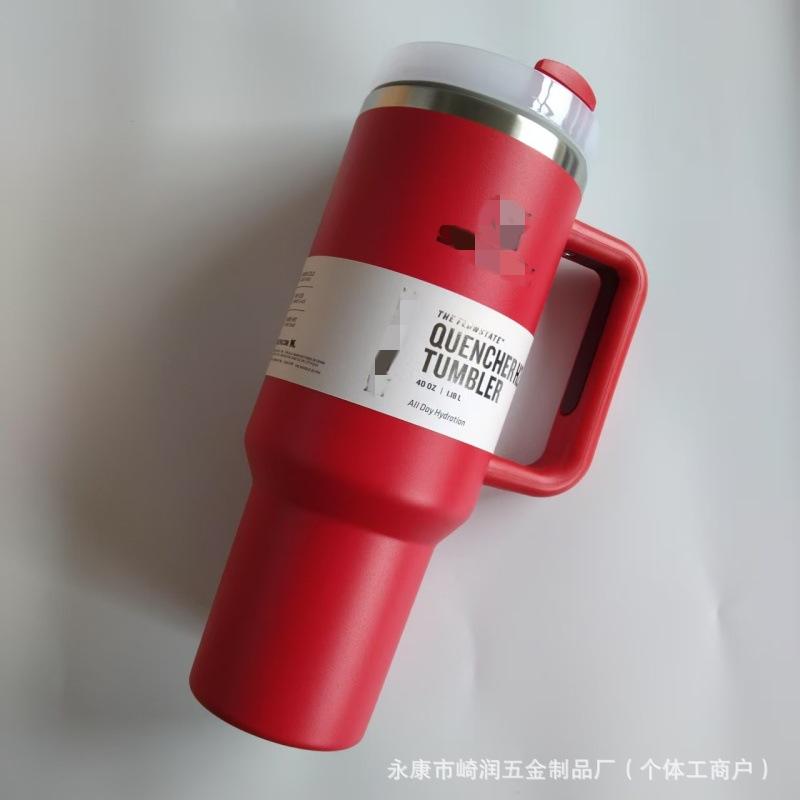 40oz Large Capacity Stainless Steel Hot and Cold Double-layer Ice Cup Car Cup with Handle
