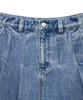 Yale Denim Pleated Skirt_Light Blue