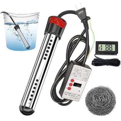 LBFXQ Immersion Heater 1500W with Thermometer Electric Immersion Water Heater Rod Pool Heater Automatic Power Off Immersion Water Heater for