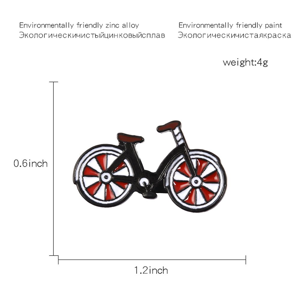 Jewelry Unisex Enamel Pin Cyclists Badges Bike Brooch I Love My Red Bicycle Pin Sports Lapel Pins