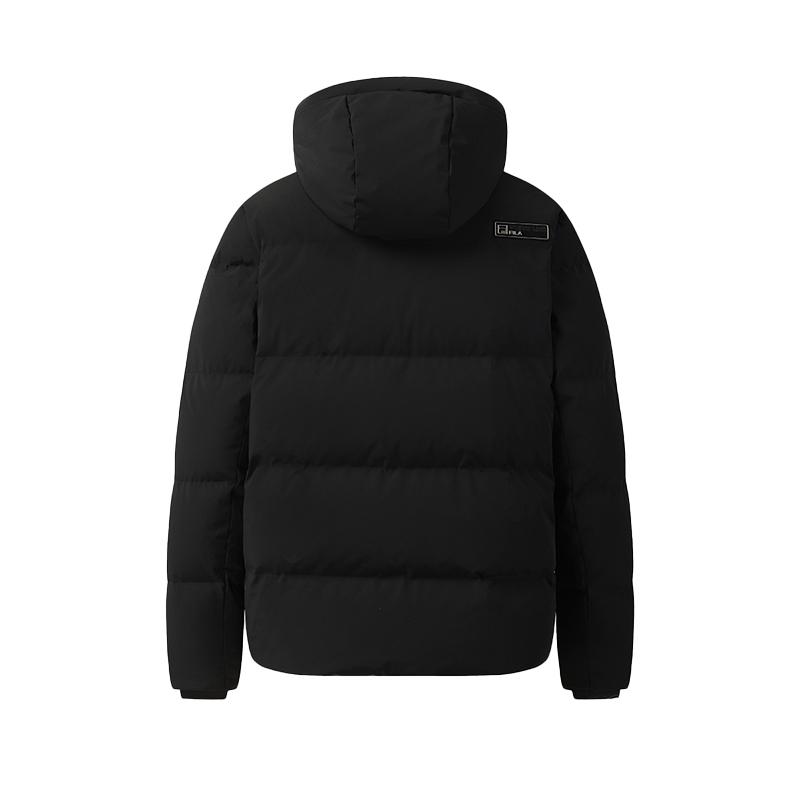 FILA White Solid Color Casual Commuter Classic Simple Goose Down Warm Comfortable Hooded Jacket Men jackets F51M543902FBK