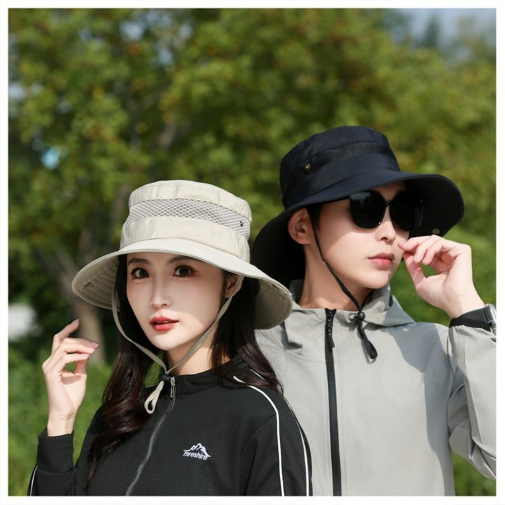 Anti-UV Bucket Hat Adjustable Sunscreen Hat New Visor Cap Women
