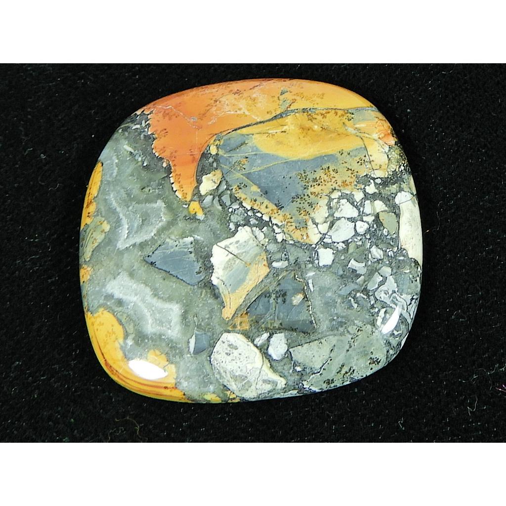 37X37X05MM Natural Malingano Jasper Cushion Cabochon Loose Gemstone 78Cts. SK-4708