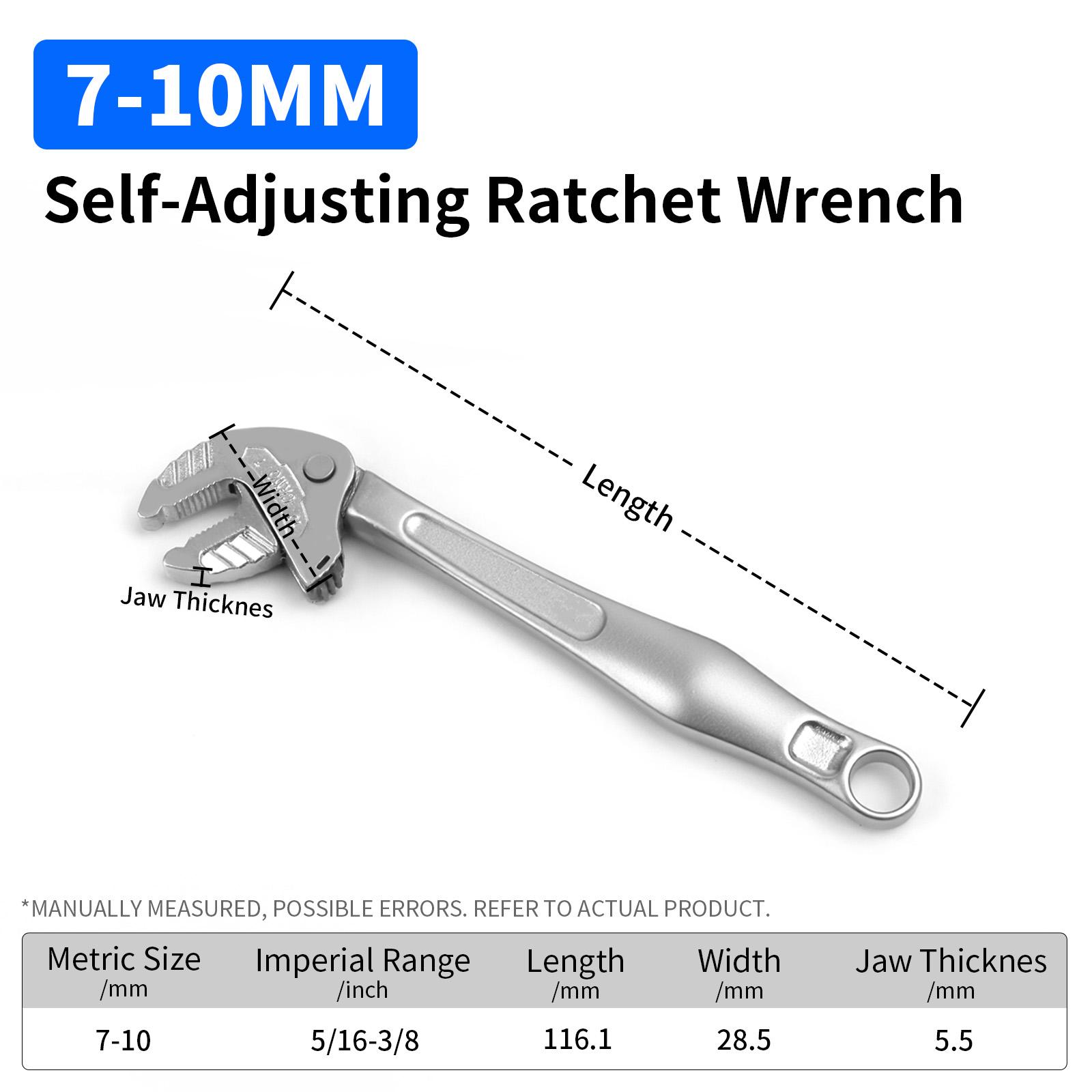 1PC Multifunctional Heavy-Duty Crab Claw Wrench Adjustable Ratchet Wide Jaw Self-Locking Wrench For Home Auto Pipe Manufacture 7-10mm