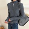 Autumn New Women's Sweater Pullover Half Turtleneck Sweater Women's Slim Long-sleeved Bottoming Shirt