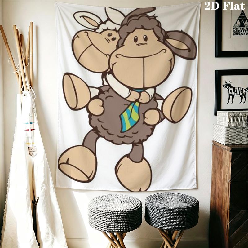 Jolly Cute Wall Tapestry Aesthetic Wall Hanging Printed Fabric Blanket Decorative Tapestries for Bedroom Living Room Home Decor