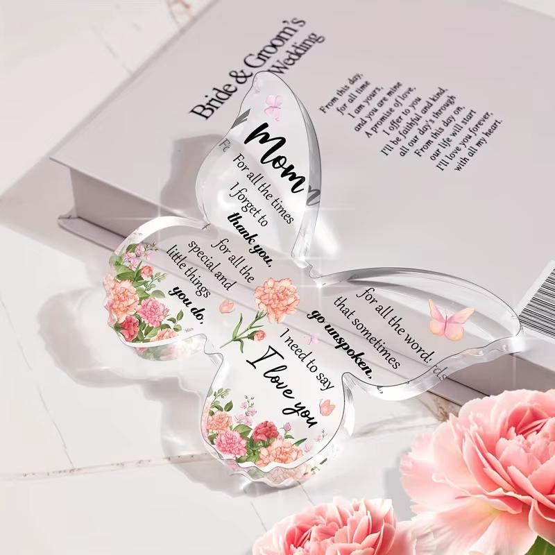 Butterfly Acrylic Decoration Mother's Day Valentine's Day Gift Transparent Acrylic Ornament Home Decoration