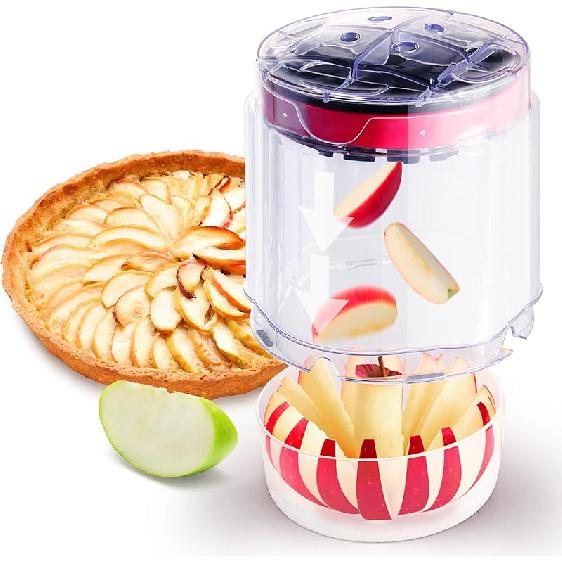 Новинка 5,12-дюймовый нож для нарезки яблок – Очень большой, Ультрабезопасный Нержавеющая сталь Яблокорезка, 16 долек, Прочный удалитель сердцевины яблока, Прорезает насквозь Apple Slicer 8 Slicers