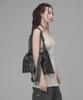 Kimimi Big Frill Dot Medium Shoulder Bag Gray