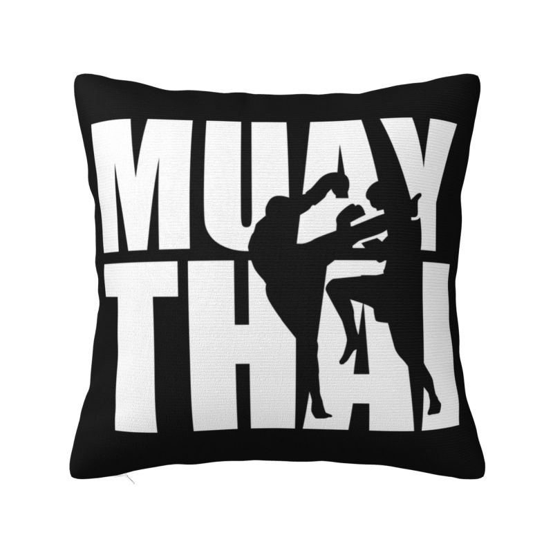 Muay Thai Pillow Case Bedroom Decoration Luxury Thailand Fighter Kickboxing Martial Cushion Decoration Salon Square Pillowcase