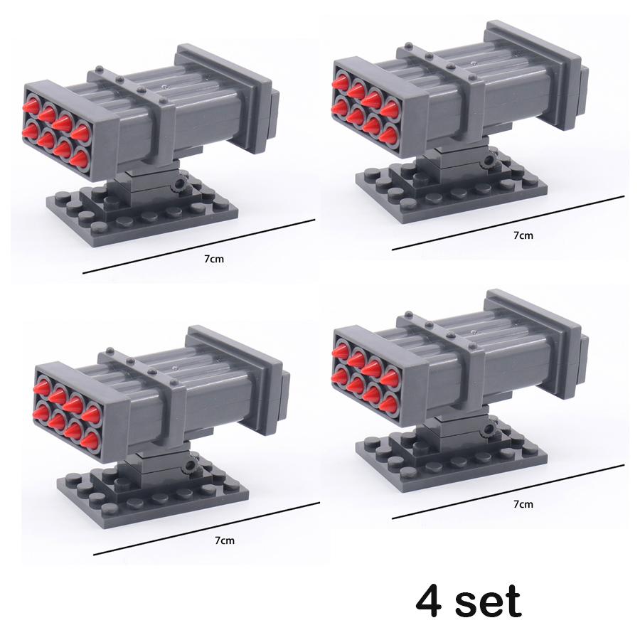 Non-Toxic Missile Launcher Military Weapon Soldier Moc Building Blocks Army Playmobil Accessory Modern Swat Mini Parts Brick Figures Toys