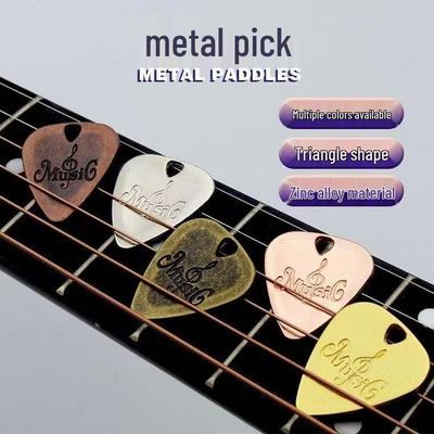 Silver Rose Gold Zinc Alloy Guitar Pick Necklace