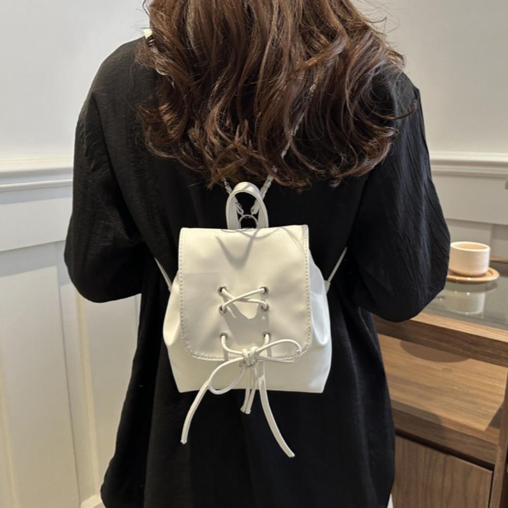 

Большая емкость PU кожаный рюкзак завязка бант школьная сумка простой бант рюкзак дети