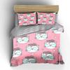 "Pink Cute Cat Floral Bedding" Bedding Duvet Cover Set Duvet Cover Pillowcases (1 * Duvet Cover 2 * Pillowcases, Without Duvet Insert)