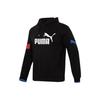 PUMA Men's Black Solid Color Logo Print Sports Casual Hooded Sweatshirt 676667-56
