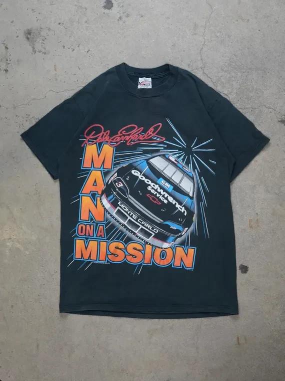 NASCAR DALE EARNHARDT T-shirt Black Color Reprint Unisex AN47354