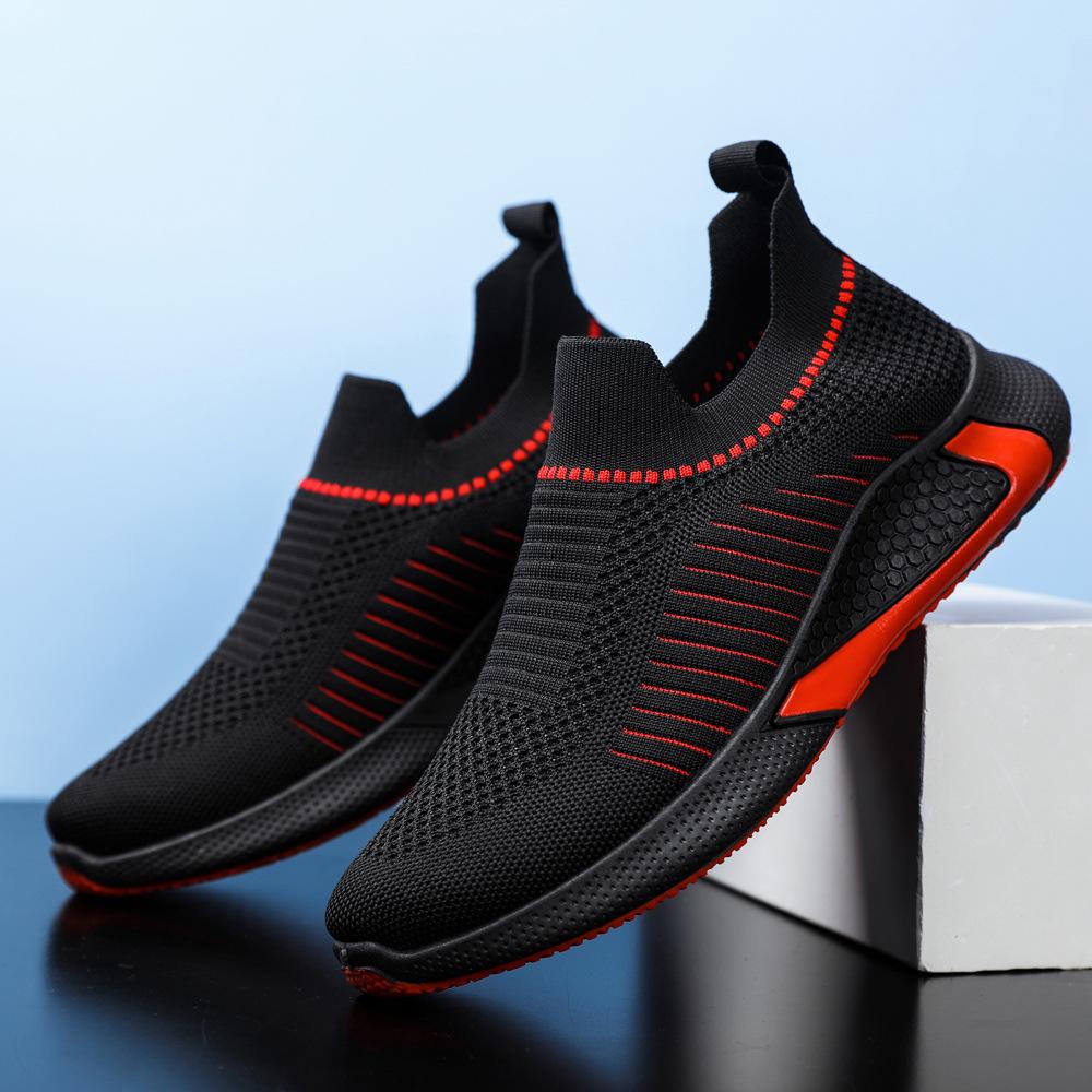 Men's Korean Style Slip-on Casual Shoes - Breathable, Soft Sole, Large Size, Trendy Sports Design
