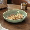 Retro Style Special-Shaped Ceramic Plate Deep Plate Household High-Value Tableware Plate Vegetable Plate Restaurant Salad Plate