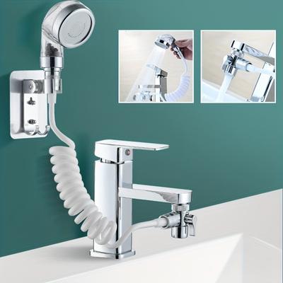 1 Set Sink Handheld Shower, Hose Sprayer Attachment, Bathroom Washstand Extension Shower,  Perfect for Utility Sinks, Bathroom Faucets, and More