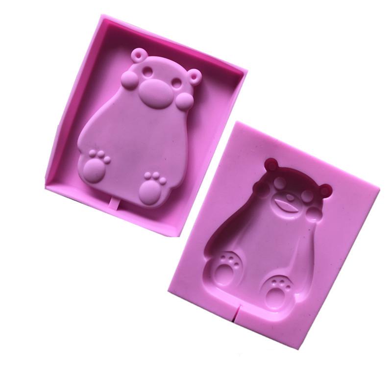 Big White Bear Silicone Lollipop Mold Silicone Ice Cream Mold Children's Homemade Ice Cream Mold