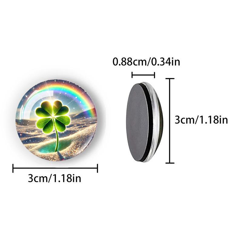 Colorful Lucky Four Leaf Clover Fridge Magnets, Time Gem Soft Magnetic Whiteboard Wholesale