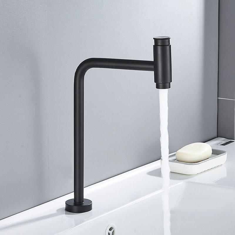 Nickel/Black Wall Mounted Single Cooling Kitchen Faucet Push Switch Sink Tap Multifunctional Rotating Balcony Mop Pool Faucet