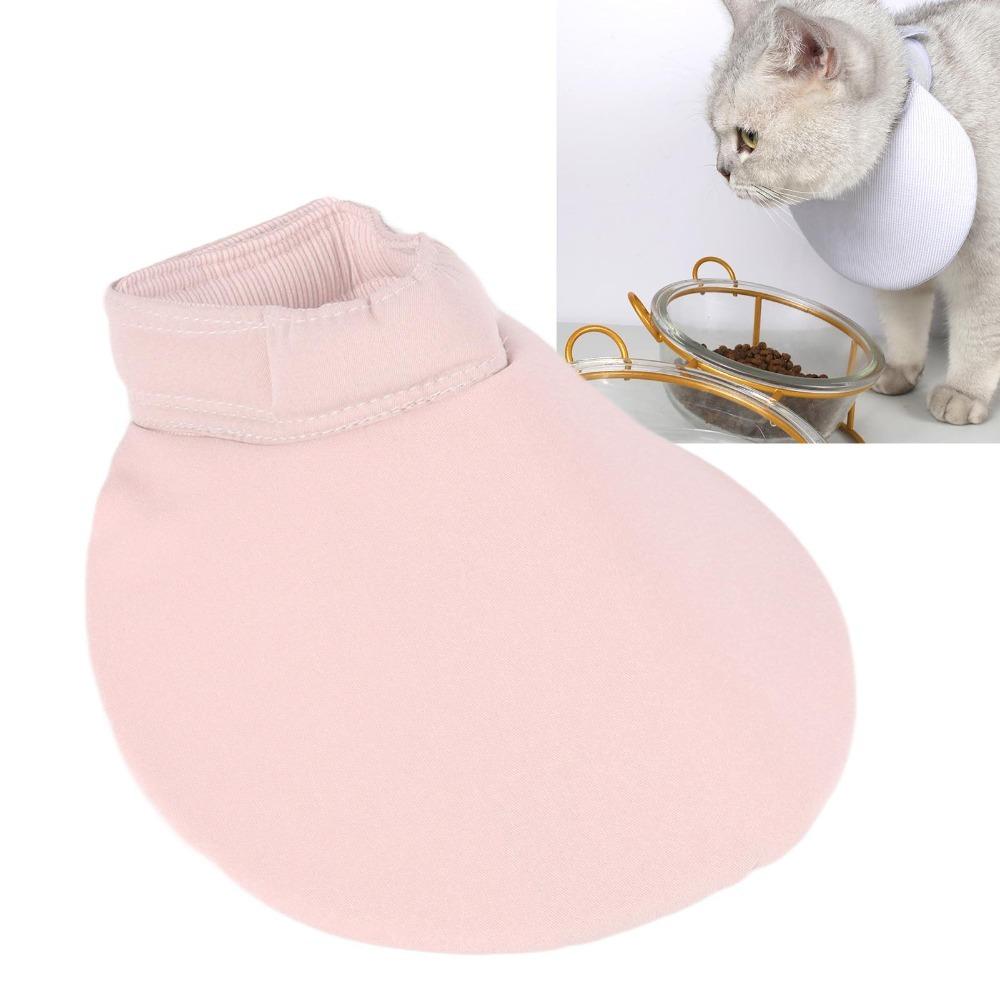 Soft Fabric Pet Bib Adjustable Licking Prevention Bib Comfortable Cat Saliva Towel  Feeding Time