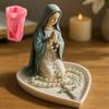 Heart Silicone Tray Mold Heat Resistant Easy Demolding Heart Plate Silicone Mould For Rosary Stand Soap Jewelry Tray