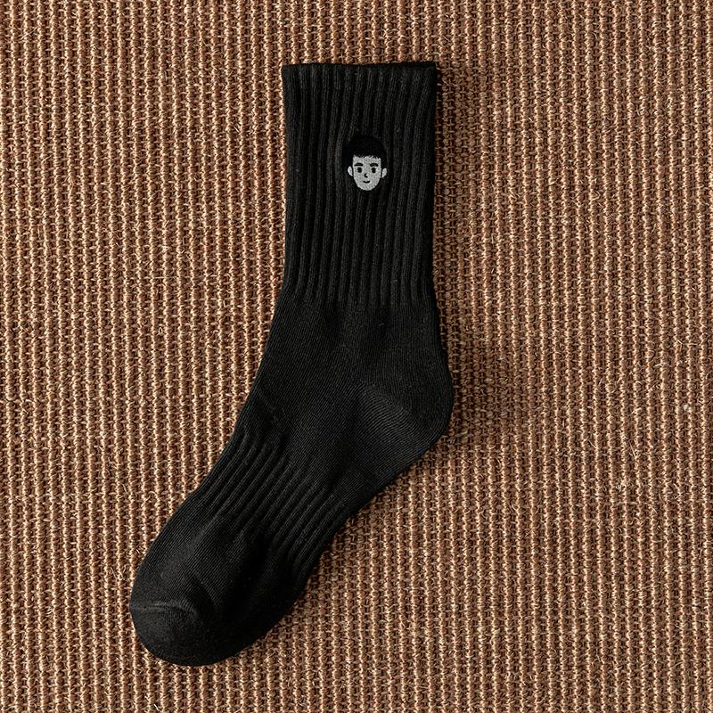 New Fashion Spring Autumn Men Socks White Black Sports Socks Casual Sweat Absorbent Breathable Basketball Socks Meias EU 38-43