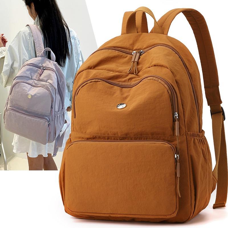 Backpack Women's Autumn New Travel Backpack Women's Nylon Bag Simple Versatile Casual Large Capacity School Bag