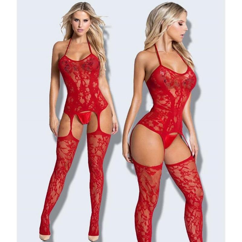 Sexy Lace Lingerie Teddy Bear Tight Body Stockings Hot Erotic Lingerie Elastic Mesh Fishnet Erotic Exotic Lingerie Sex Apparel