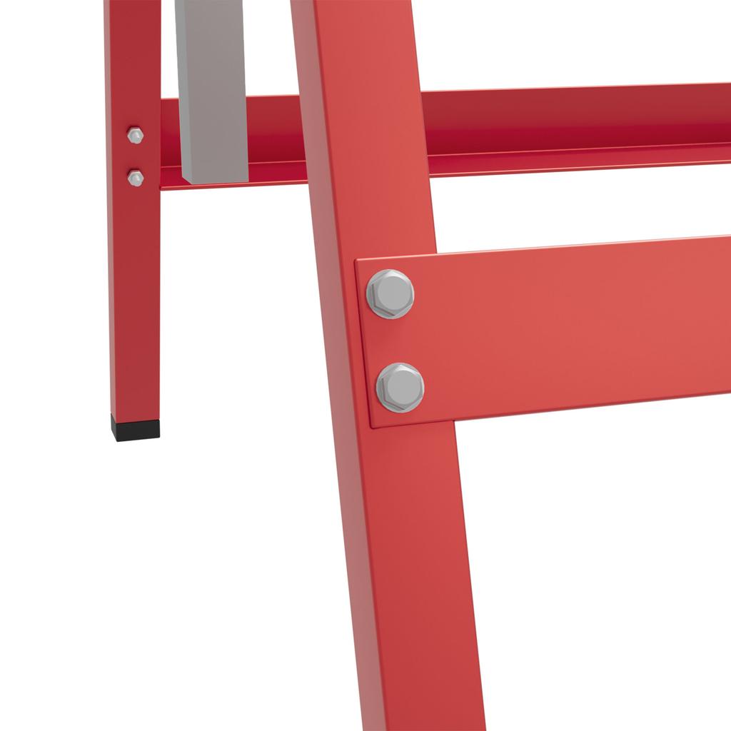 2 X Trestle, Support Trestle, Steel, Red