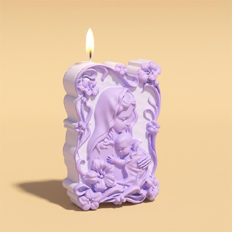 Silicone Molds Mother and Baby Candle Molds Mother's Day Plasters Molds Casting Molds Soap Molds for Candle Making