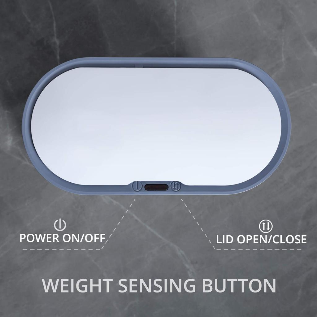 9L Motion Sensor Bathroom Trash Can with Lid, Automatic Garbage Bin for Bathroom, Slim Plastic Narrow Bedroom Bathroom Trash