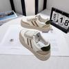 Leather Platform Color Matching Moral Training Shoes Women's Spring 2025 New Ins Tide Internet Celebrity Student Leisure Sports Shoes