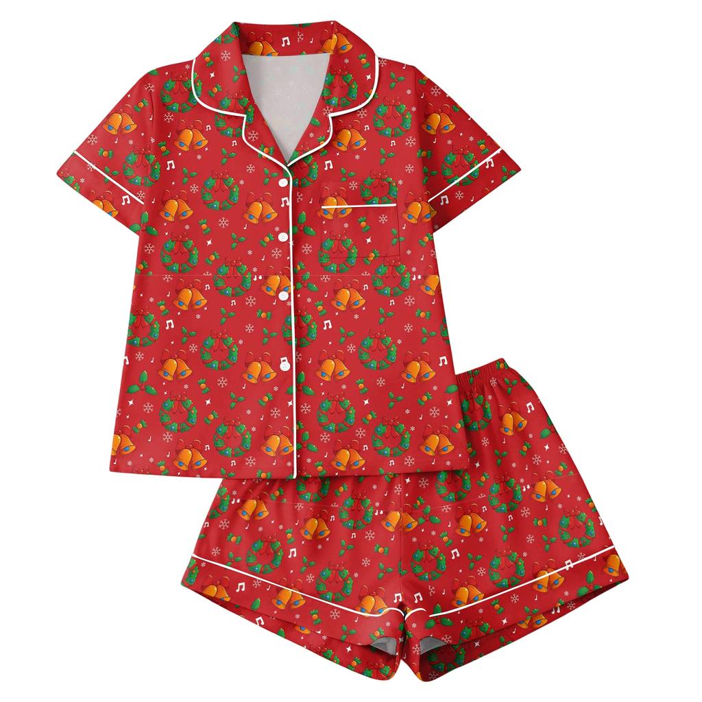 Women's Short Sleeve Shorts Set Milk Silk Brushed Fabric Two Piece Loungewear Outfit