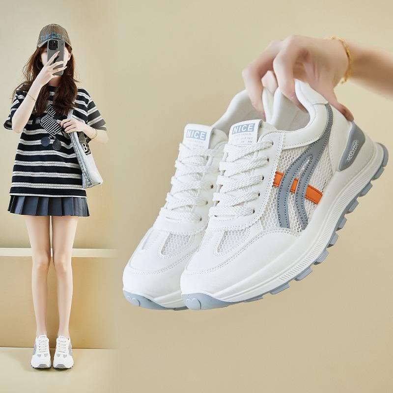 Ins Tide Korean Version of the New Dad Shoes Girl 2025 Summer Student Sports and Leisure Mesh Breathability Increase KK901-1