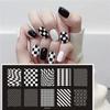 Nail Stamping Plates Leaves Flower Stripe Design Printing Abstract Lady Face Nail Art Stamp Templates Stencil Accessories Tools