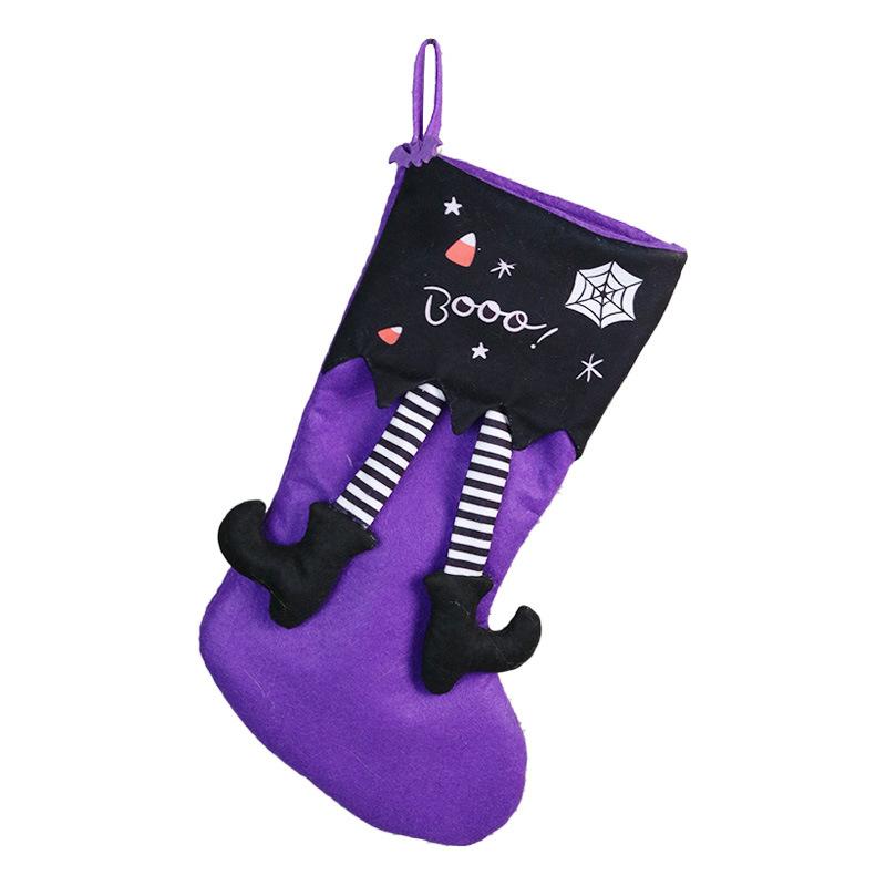 Long Legs Halloween Stockings Bag Creative Witch's Mid-Tube Boots Decoration for Halloween Festive Gifts Home Decor