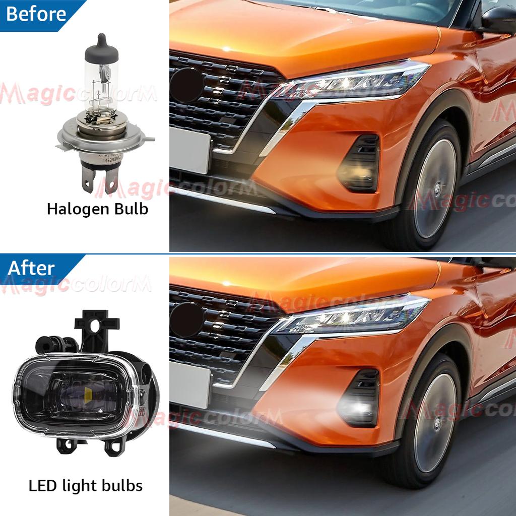 Halogen Led Fog Lamp for Nissan NAVARA NP300 X-trail Xtrail Rogue Kicks Juke Frontier Pathfinder for Mitsubishi Xforce 2024