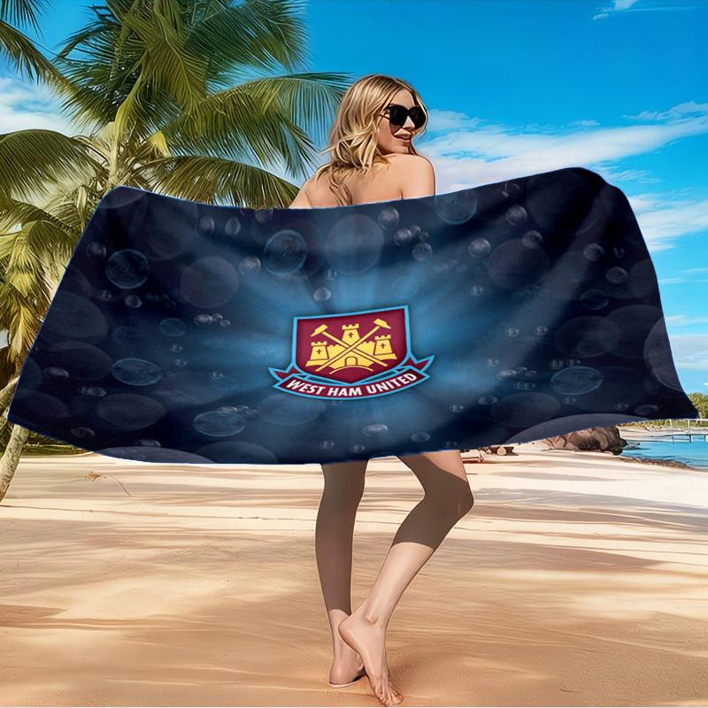 1PC West Ham United Beach Towel, Microfiber Beach Towel, Perfect For Pool, Beach, Travel, Home Decor Beach Party Fan gifts