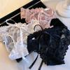 Women's Low Waist Lace Bowknot Panties with Tie-Up and Cutout Design
