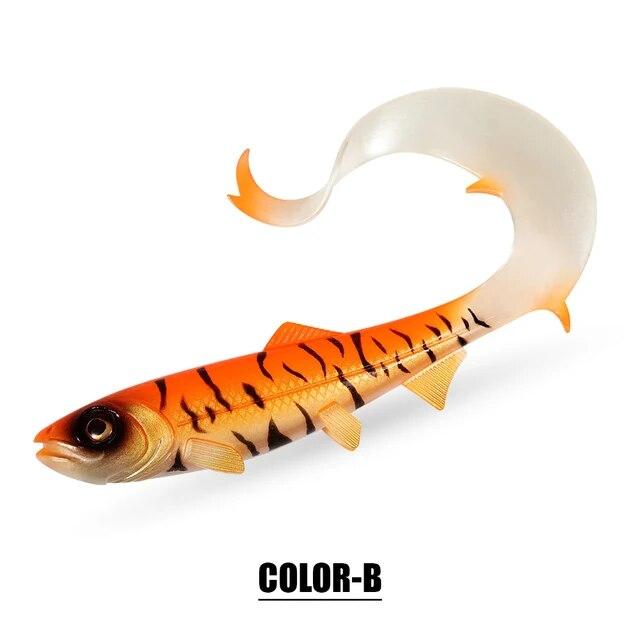 Spinpoler Firebomb Soft Swimbait 17.5cm 22cm Fishing Lure Long Wavy Tail Big Pike Bait Grub Seductive Swimming Action Rig Jig