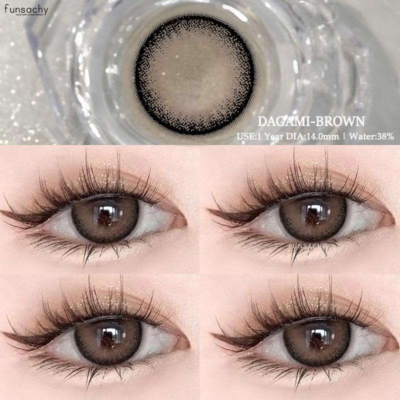 FUNSACHY Farbige graue Pupillen Natürliche Kontaktlinsen für die Augen Braune Kontaktlinsen Schöne Kosmetik Koreanische weiche Augenlinse