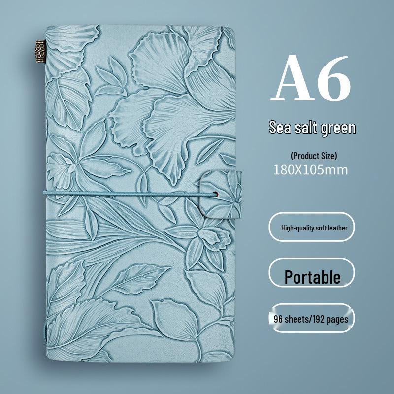 A6 Retro Stamped High-Value Diary and Small Notebook